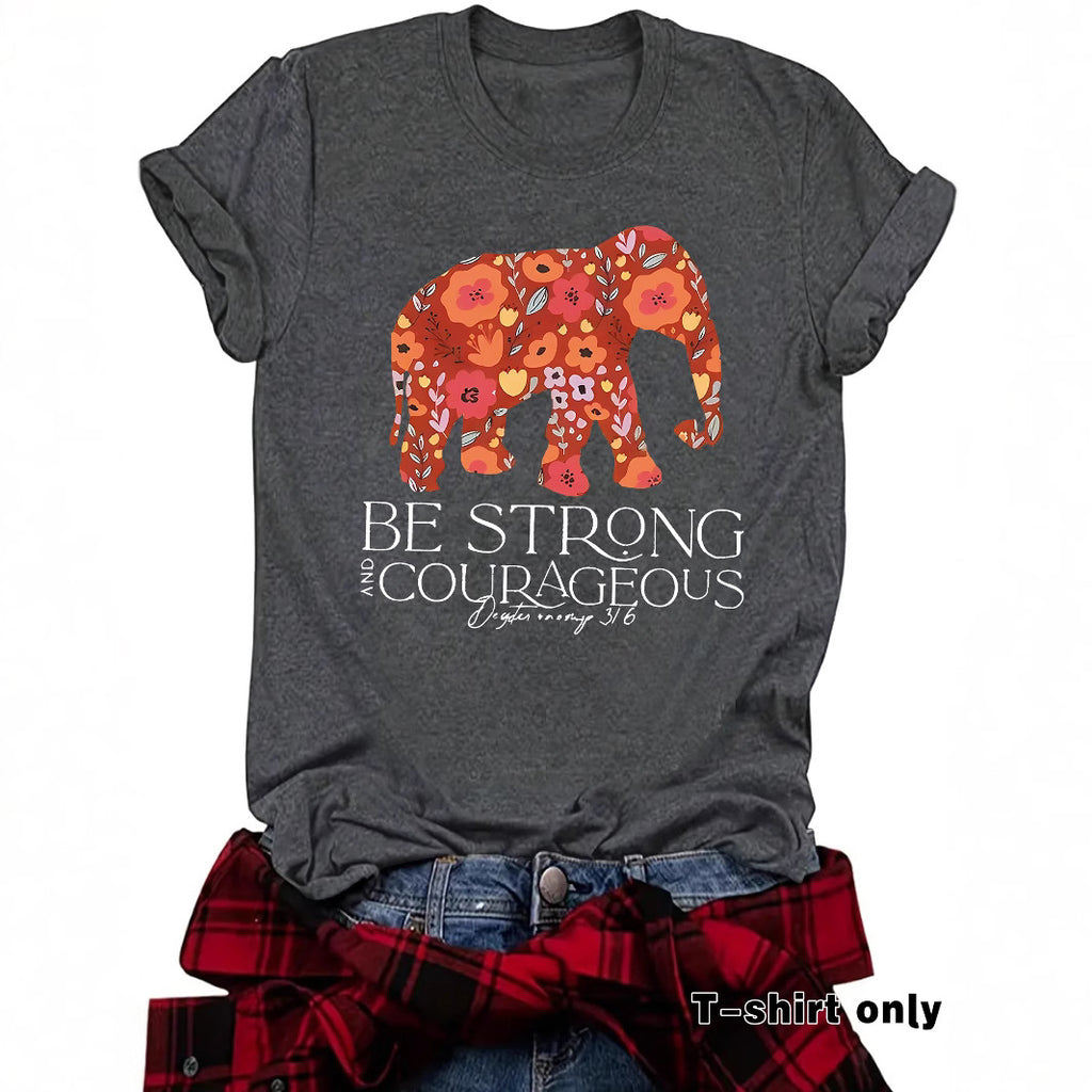 Elephant and Letter Short Sleeve